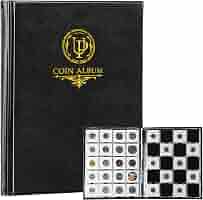 Album Pour Collection De Pièces Uncle Paul - 120 Pochettes, Pages PVC, Format 45x43mm - Noir, Pour Cents, Dollars, Euros