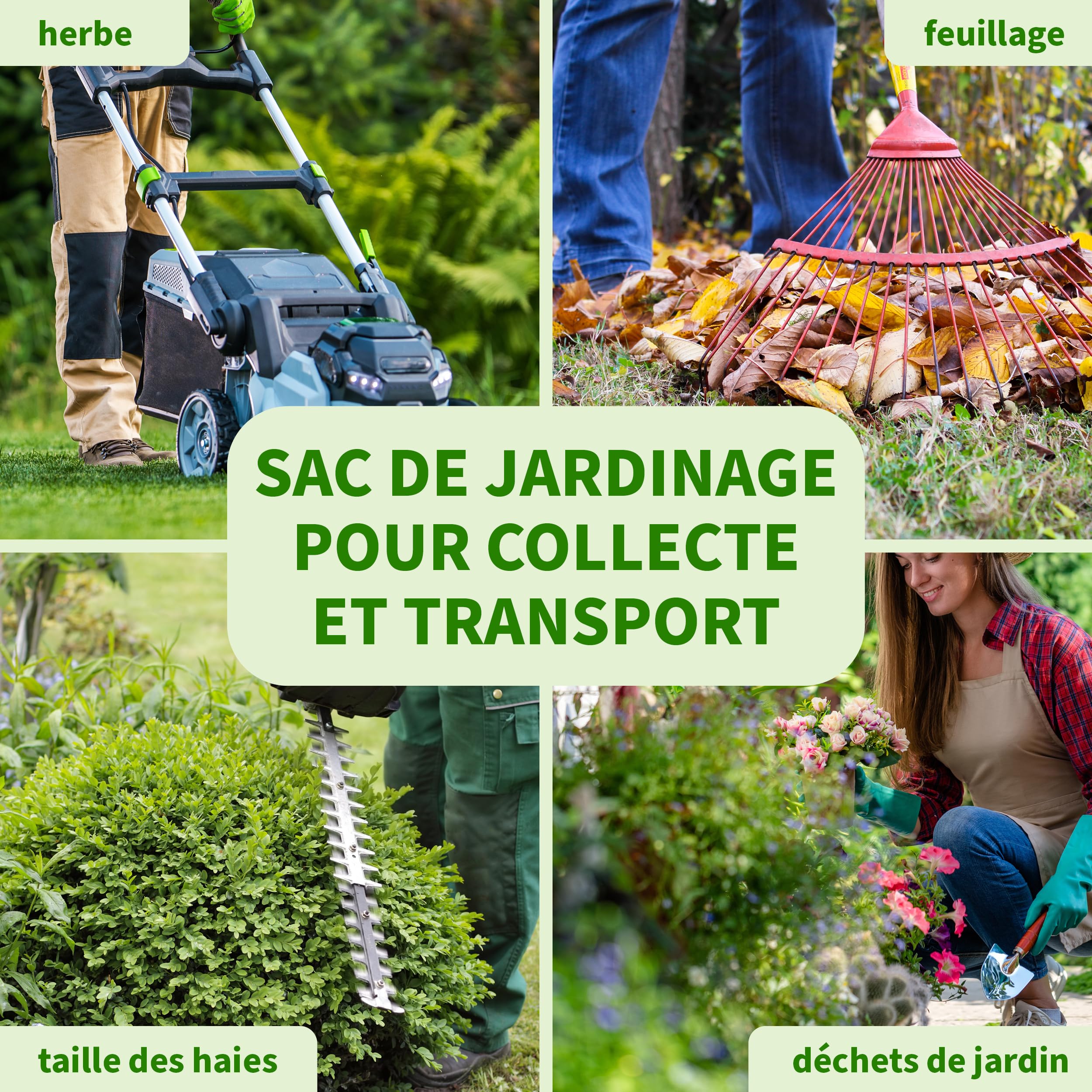 TTL Garden - Pop Up - Lot de 3 sacs à feuilles de jardin - 160 l - Tissu extra robuste - Pliables, autoportants et de qualité supérieure - Idéaux pour déchets de jardin