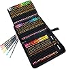 72 Colored Pencils Professional Art SetIn Personalized Big Pencil Case,Colouring Pencils Drawing Set For Adult Coloring Books, Kids Artist Art Drawing
