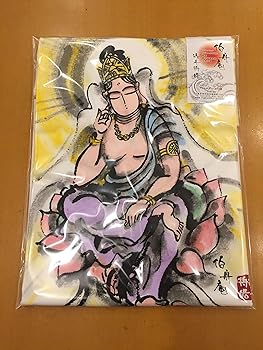 Amazon | [伯舟庵] 弥勒菩薩 Tシャツ 彩色 半袖 和柄 仏画 日本画