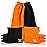 Play Platoon Professional Cornhole Bags - Set of 8 Regulation All Weather Two Sided Bean Bags for Pro Corn Hole Game - 4 Orange & 4 Black