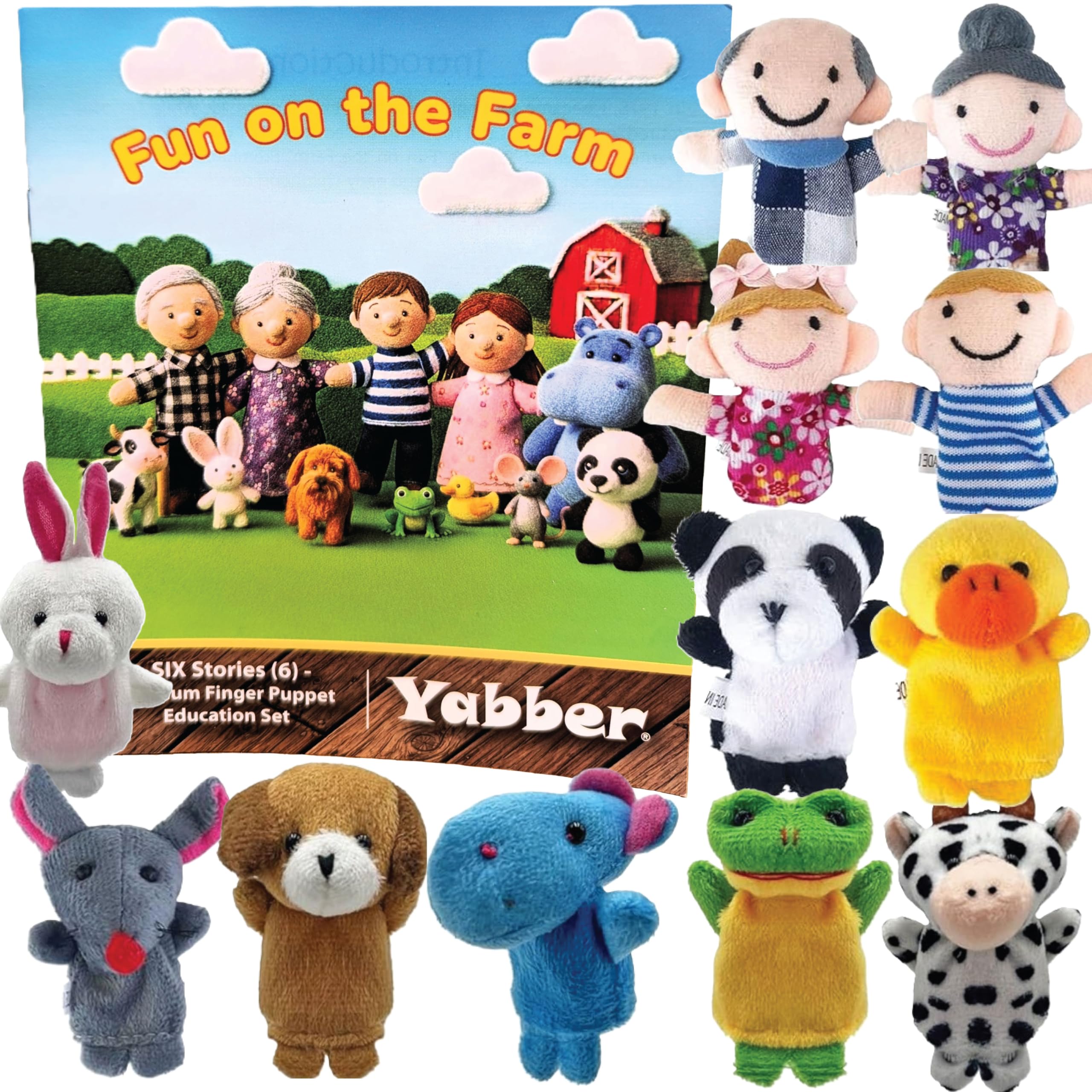 Amazon.co.jp: 指人形セット - [Yabber®の16パックフルセット]動物10匹