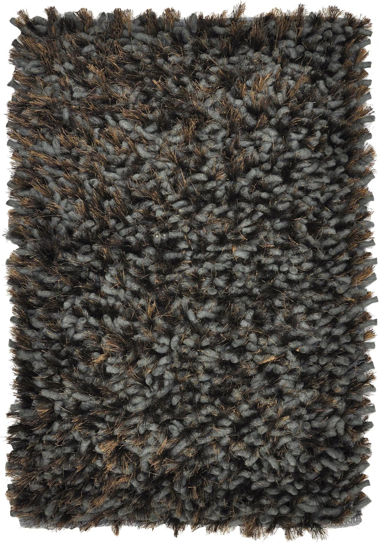 Kosas Home A30025610Z Guimauve Hand-Woven Shag Area Rug, Ebony Sable
