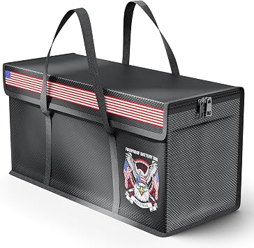 Electric Dirt Ebike Battery Bag,LiFePO4 Lithium Battery Fireproof Bag,Explosion-proof for Charging and Storage,Compatible with Talaria/Surron/Light Ultra bee16.5 * 6.7 * 7.8in