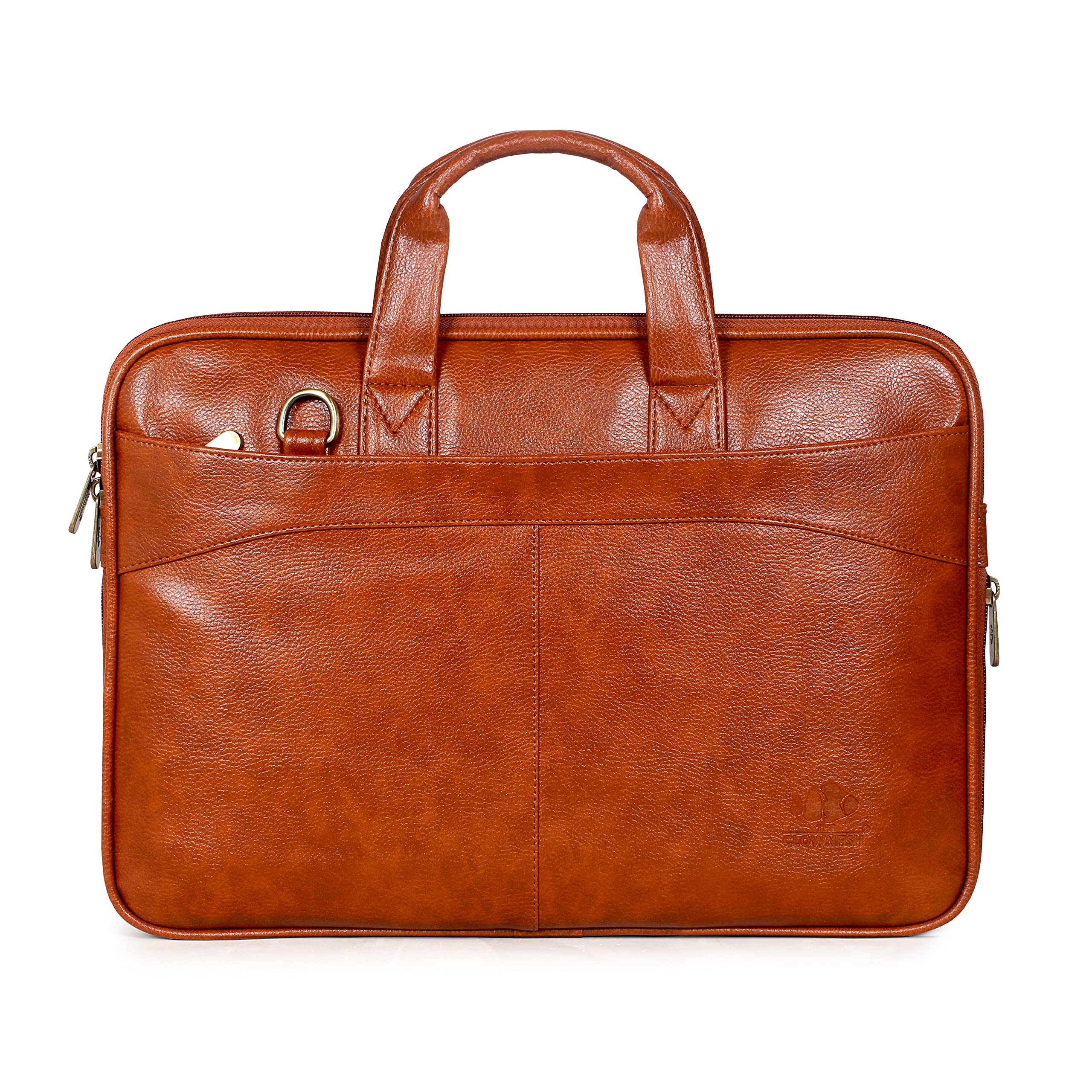 THE CLOWNFISH Unisex Glamour Faux Leather Slim Expandable 15.6 Inch Laptop Messenger Bag Briefcase (Tan) (B08YRN9MSW) Amazon Price History, Amazon Price Tracker