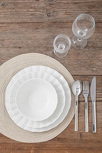 Miniatura 7 de HOMBENE Juegos de Platos y Cuencos, Juegos de Vajilla de 12 Piezas de Porcelana Fina, Juego de Cena de Porcelana con Cuencos de Cereales, Cuencos de