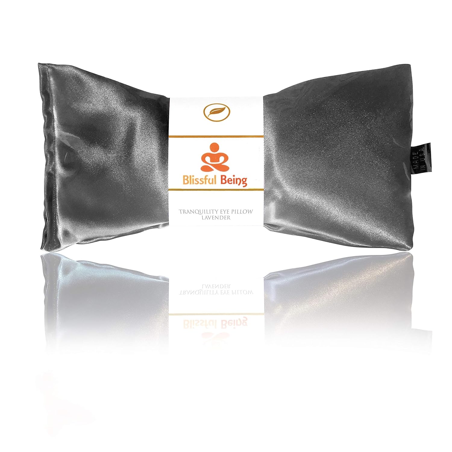 Lavender Eye Pillow - Hot or Cold Weighted Satin Eye Mask perfect for Sleeping, Yoga, Meditation - Gifts for Women, Birthday, Teachers - Natural Herbal Relaxation (Onyx)