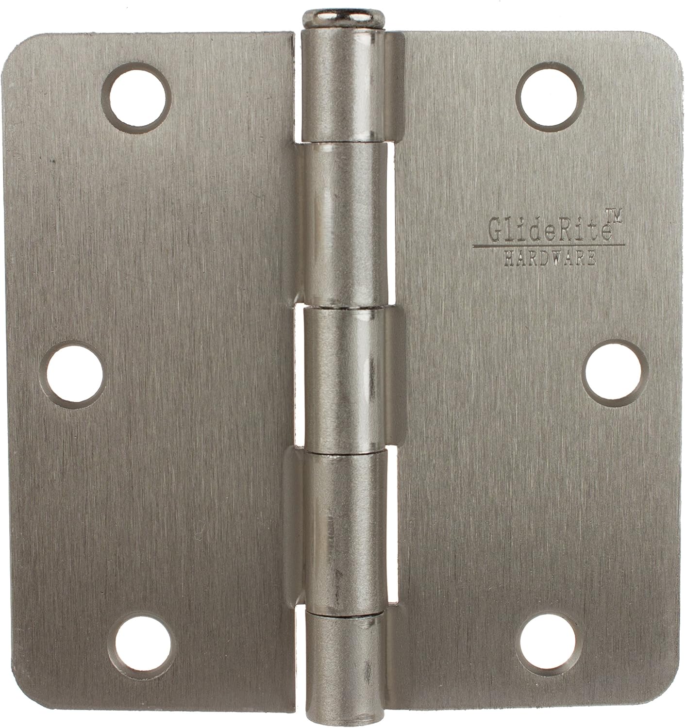 GlideRite Hardware 3514-AB-21 Antique Brass Finish 3.5 inch Steel Door Hinges 0.25-inch Radius 21 Pack