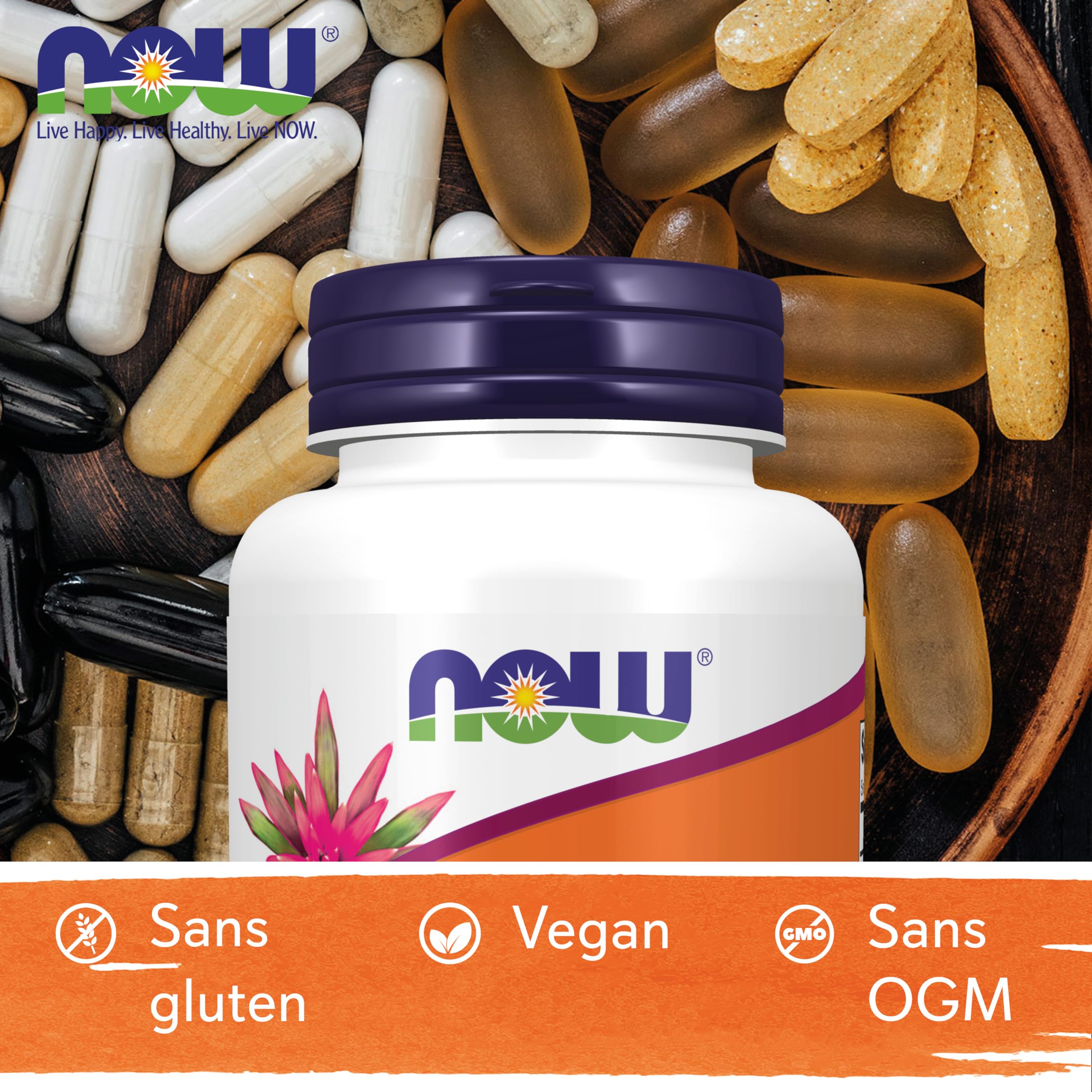Now Foods, Niacine sans Effet de Flux, 500 mg, 90 Gélules végétaliennes, Testé en Laboratoire, Vitamine B3, Sans Soja, Sans Gluten, Végétarien