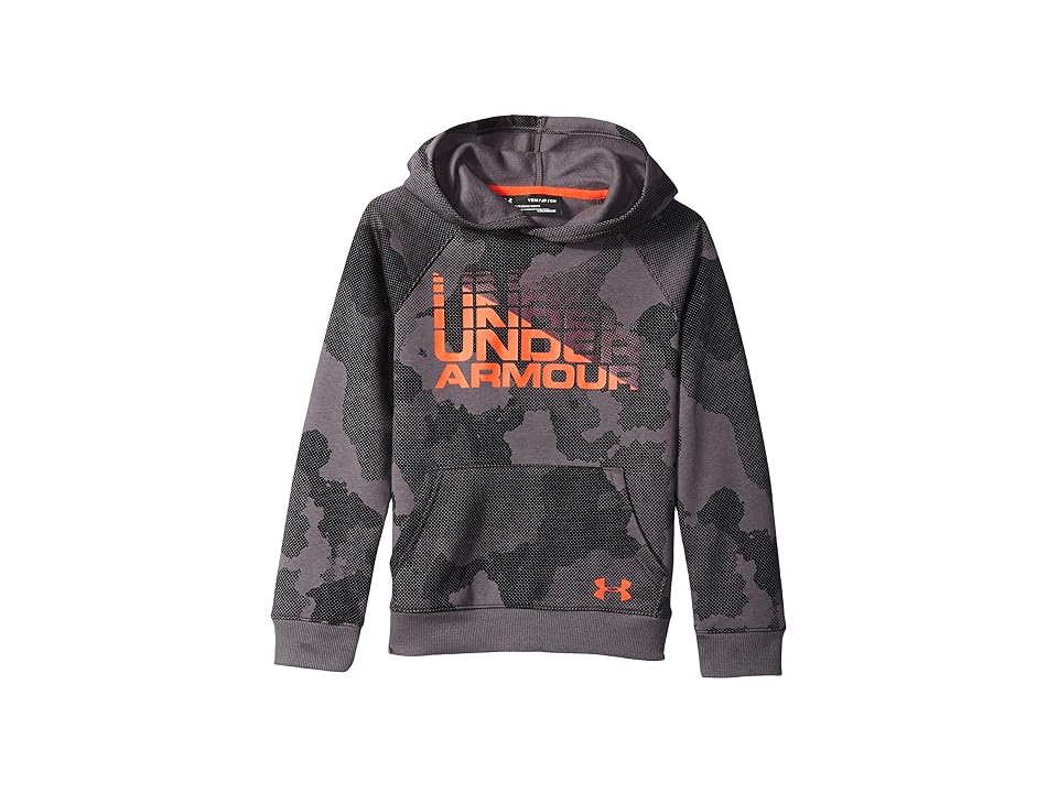 

Under Armour Kids Rival Wordmark Hoodie (Big Kids) (Charcoal/Radio Red) Boy's Sweatshirt