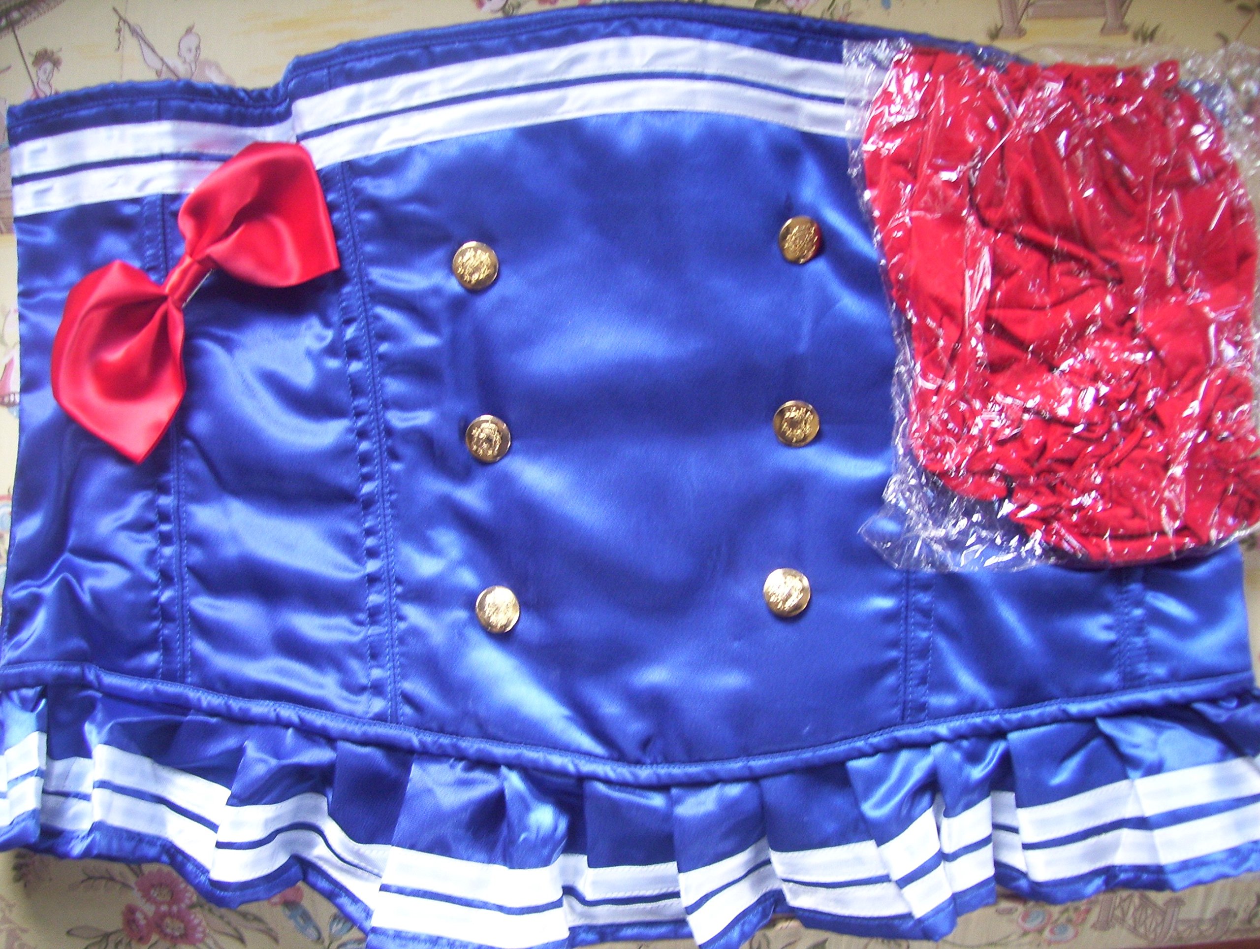 Daisy Corsets Women's Top Drawer Pin-Up Sailor Girl Premium Corset Costume