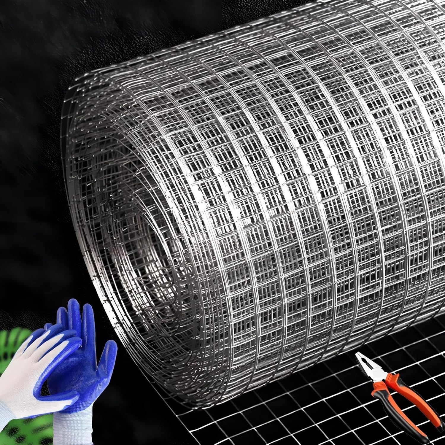 Aviary Wire Mesh 12mm Size, 0.8mm Diameter - Durable Fence for Fruits, Vegetables, Plants, Rabbits & Squirrels - Garden Protection (1.2x9m)