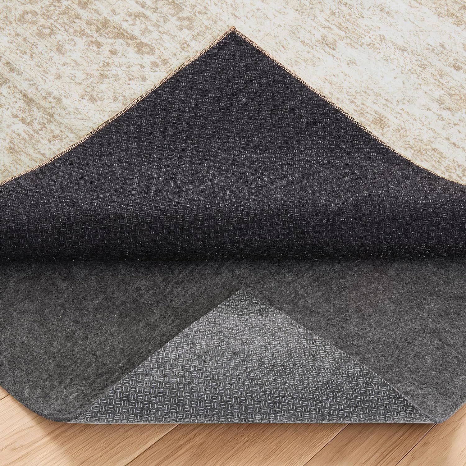Soalmost Non Slip Rug Pads 8x10, 1/4" Thick Felt Cushioned Rug Gripper Pad | Under Area Rugs Anti Mat with Silicone Backing for Hardwood Floors, Carpet Keeps in Place