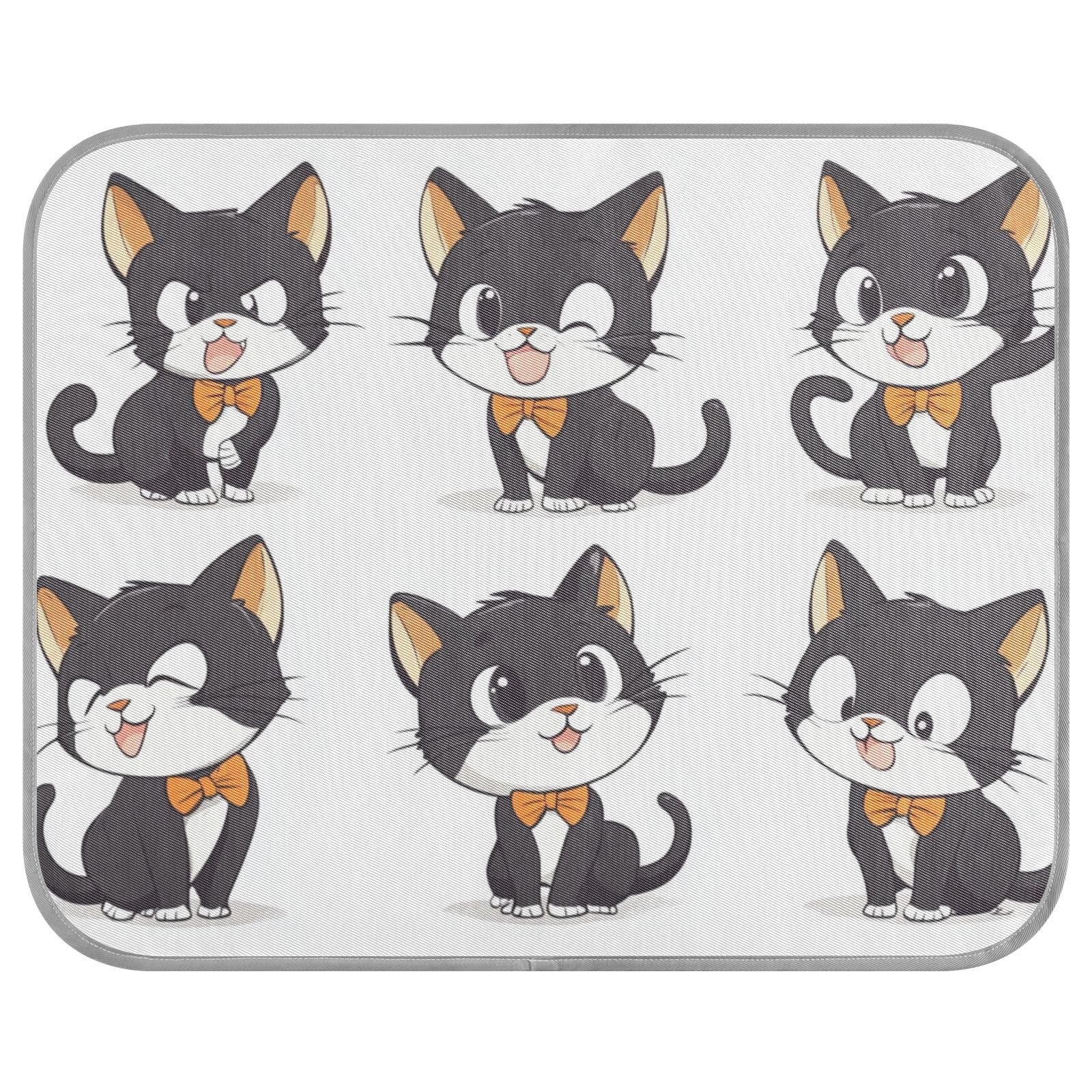 siphylline Cartoon Cute Cats Black Summer Outdoor Cooling mat Self Cooling cat Bed for Outside for Rabbits cat Outdoor Comfy tapete refrescante para mascotas S