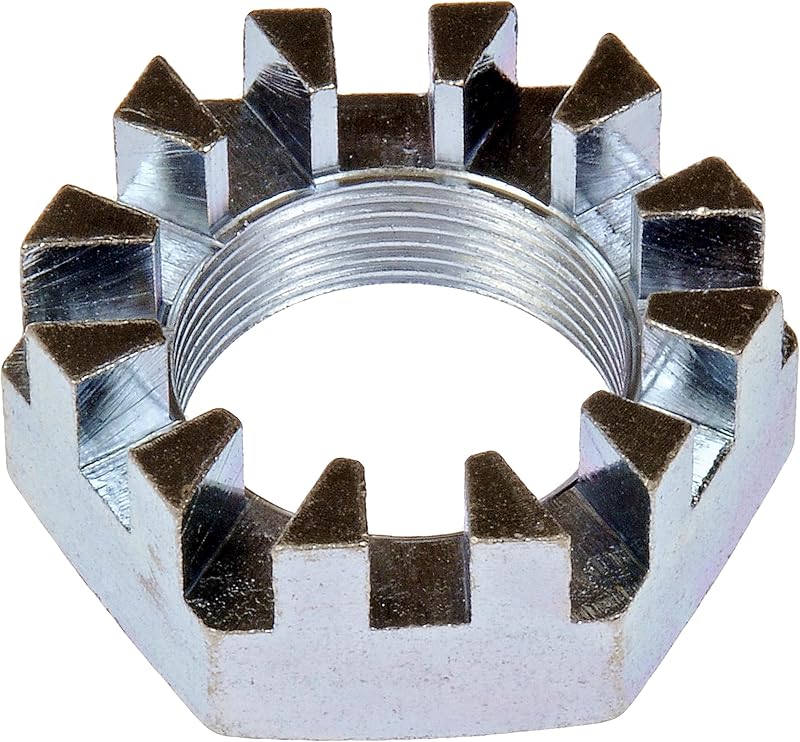 Porca castelo do eixo dianteiro Dorman 615-216 com sextavado de 43 mm para Dodge Ram – Pacote com 2