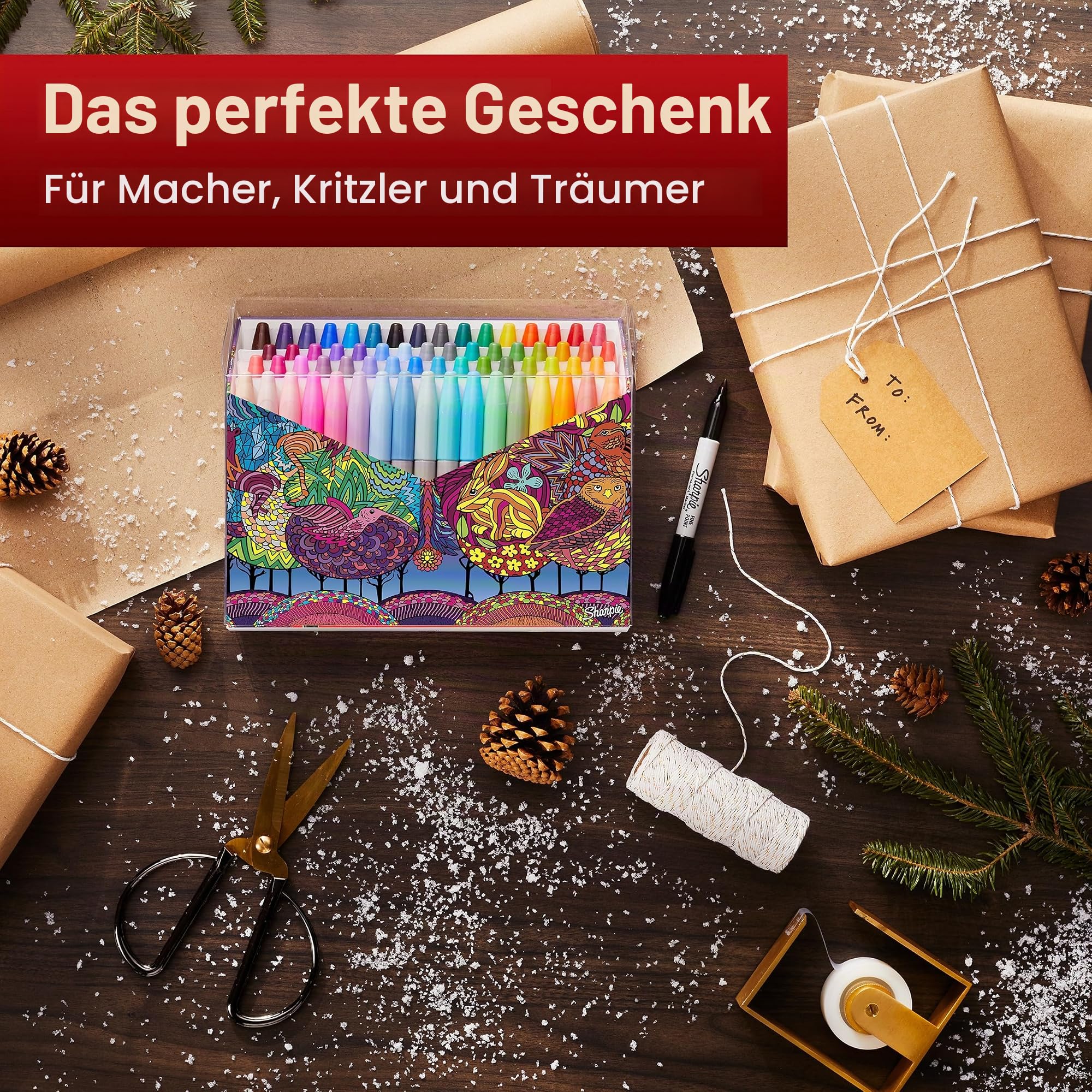 Sharpie Permanent Marker | Marker Stifte mit feinen und ultrafeinen Spitzen | exklusive Farben | 28 Stück Market Set