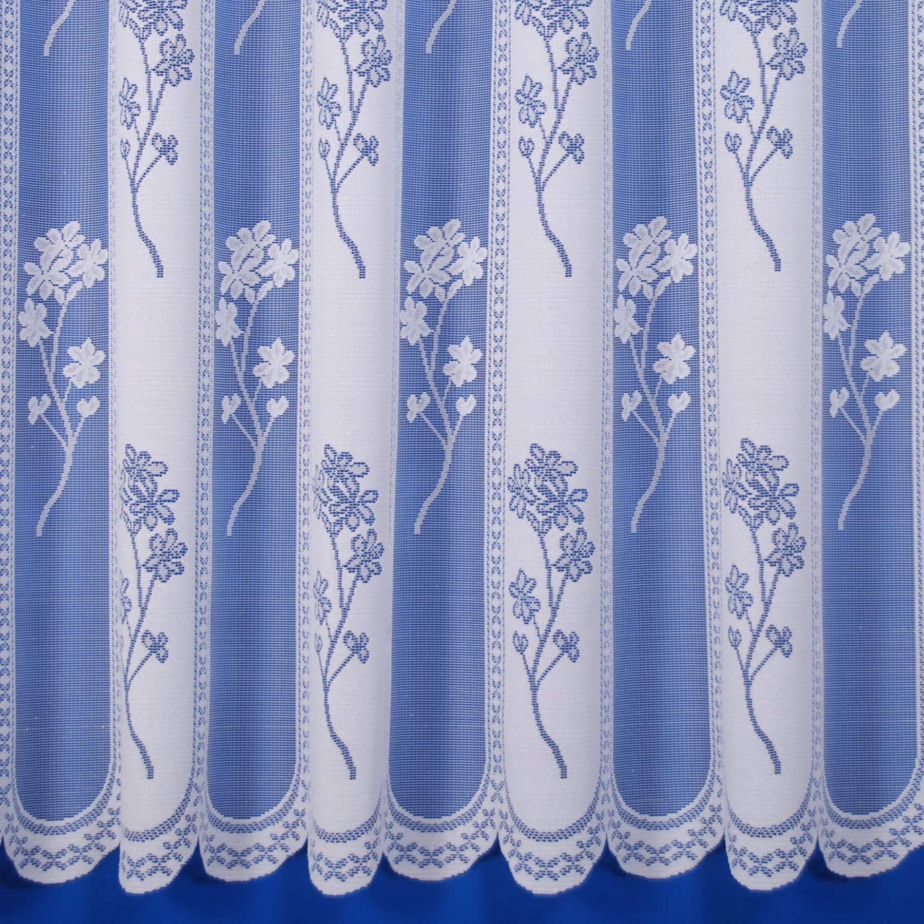 Juniper Jacquard Heavyweight Net Curtain In White - Sold By The Metre - 63" (160cm) Drop