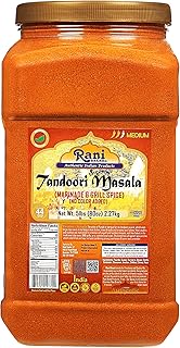 Rani Tandoori Masala (Natural, No Colors Added) Indian 11-Spice Blend 80oz (5lbs) 2.27kg Bulk PET Jar ~ Salt Free | Vegan | Gluten Friendly | NON-GMO | Kosher | Indian Origin
