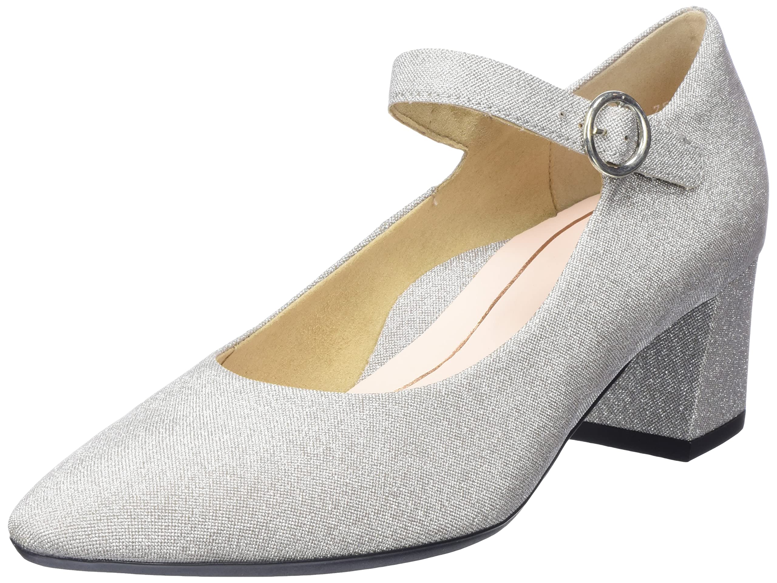 ARA Women's London Court Shoes, Silver, 40 EU Schmal