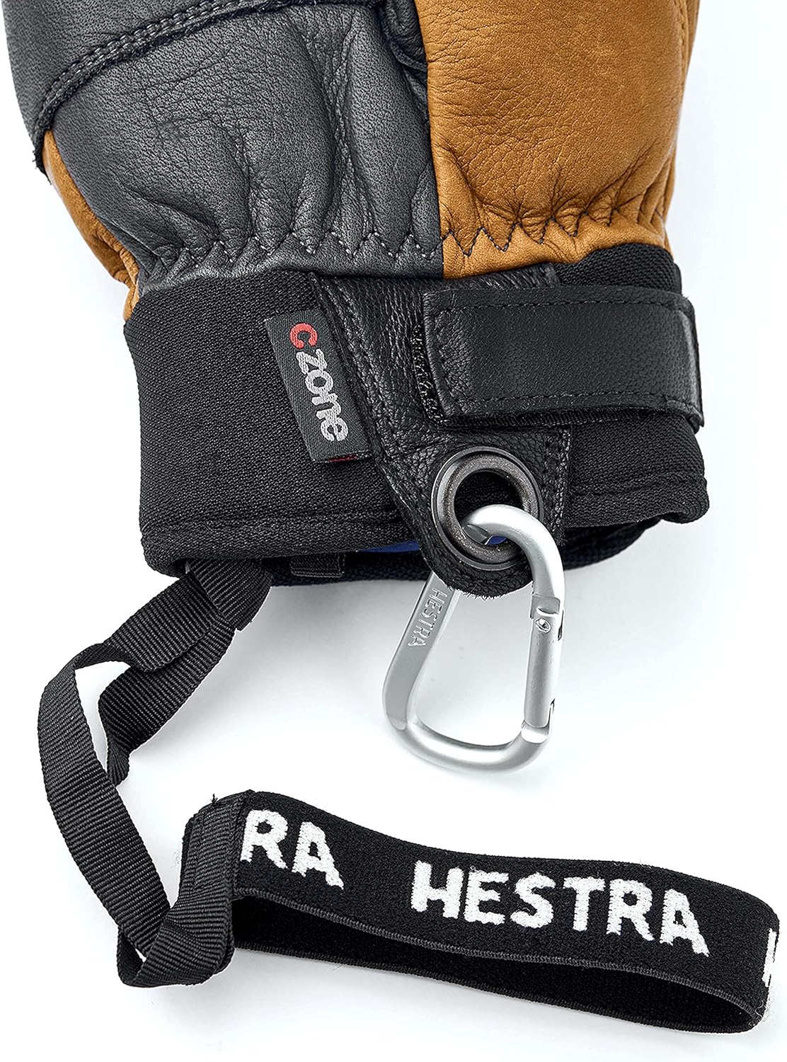 Hestra Vertical Cut CZone 3-Finger Leather Winter Glove - Windproof and Waterproof, Versatile 3-Finger Glove for Skiing, Snowboarding and Snow