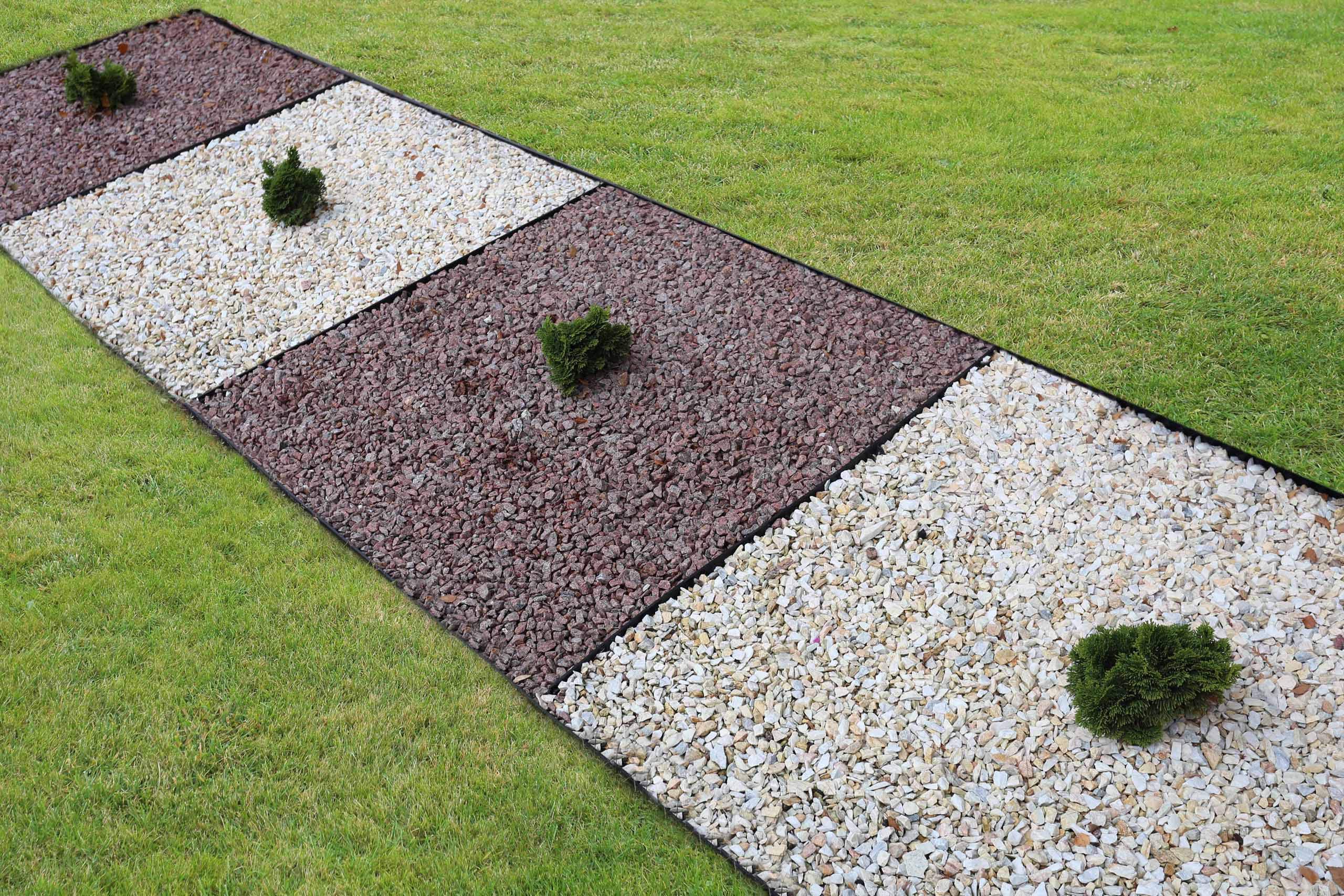 Bordo da Giardino in plastica, 4cm di Altezza - Nero 50 Metri + 150 Chiodi di Fissaggio