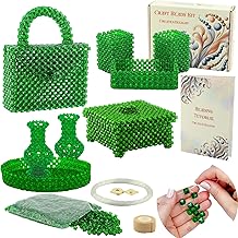 Arts and Crafts for Adults Craft Supplies for Weaving Beaded Cute Things. DIY Kits for Adults - Hobbies for Women, Teen Gifts. Bead Kit Art Supplies. Step-by-Step Video Tutorial. Deep Green