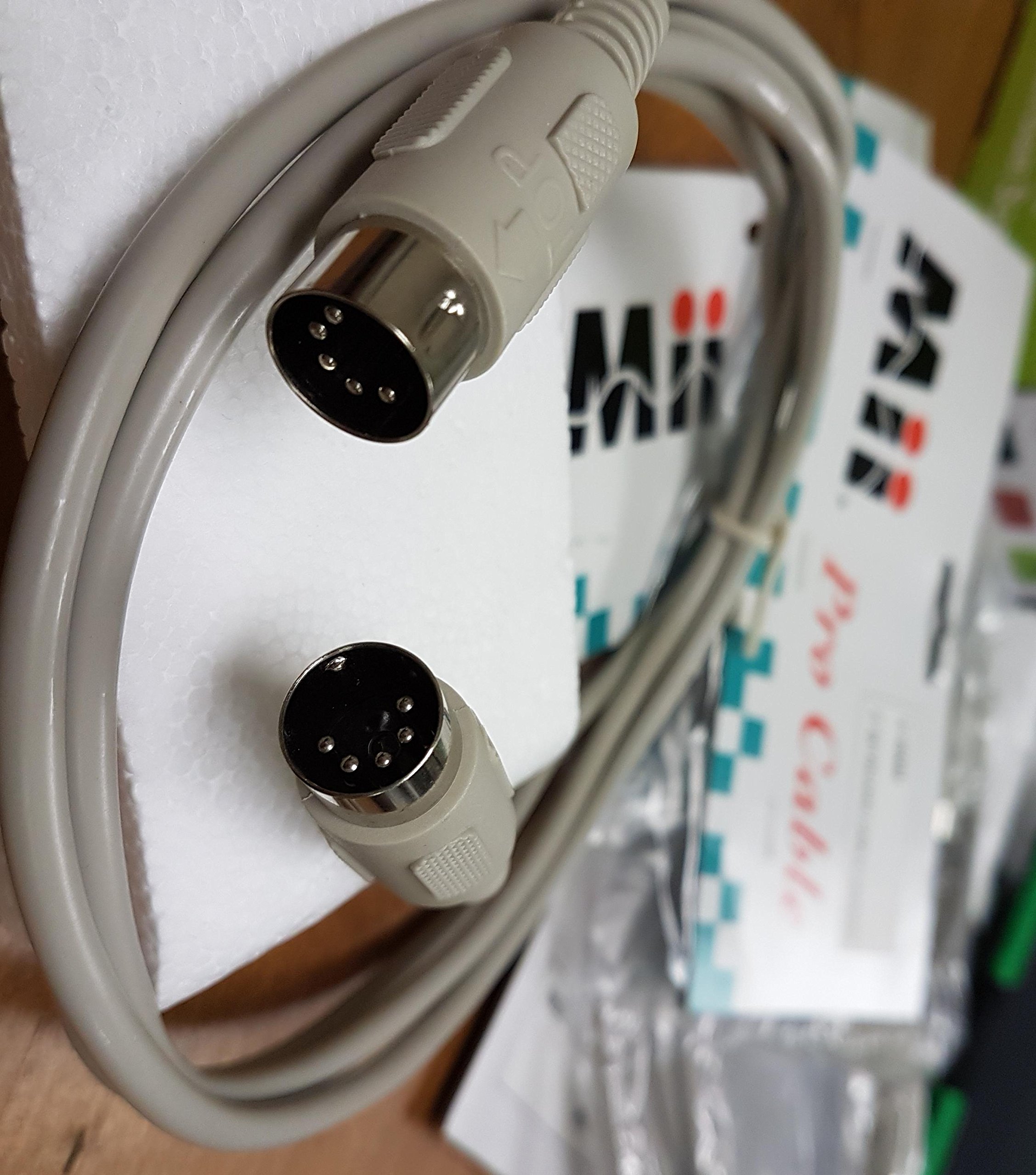 PC Accesorios – Mii Pro Cable de 6 'DIN5 M/M recto a través de, 6 pies macho a macho a teclado, Midi o caja de interruptor Cable
