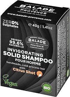 Balade en Provence Organic Solid Shampoo Bar | for Men | Citrus Scent | 40g