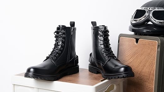 Amazon.com | Jousen Mens Boots Motorcycle Boots High Top Fashion