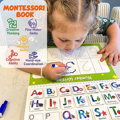 Miniatura 11 de BenBen Libro de actividades para niños pequeños, 30 páginas, preensamblado, actividades de aprendizaje preescolar, juguetes Montessori para niños de