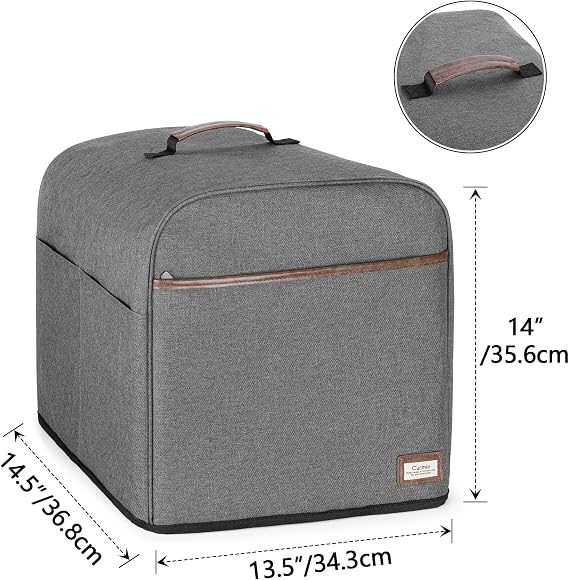 CURMIO Cocktail Machine Dust Cover Compatible with Bartesian Premium, Professional, Duet, Cocktail Maker Machine Dust Cover with Pockets for Cocktail Capsules, Gray, Patent Design