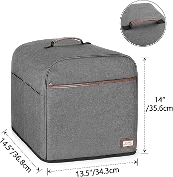 CURMIO Cocktail Machine Dust Cover Compatible with Bartesian Premium, Professional, Duet, Cocktail Maker Machine Dust Cover with Pockets for Cocktail Capsules, Gray, Patent Design