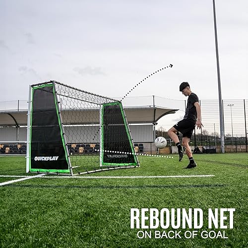 Miniatura 3 de QUICKPLAY Tekkers GS Trainer 3 en 1 rebote y objetivo de 7x5 pies para una práctica poderosa, red de rebote grande y ultra sensible para