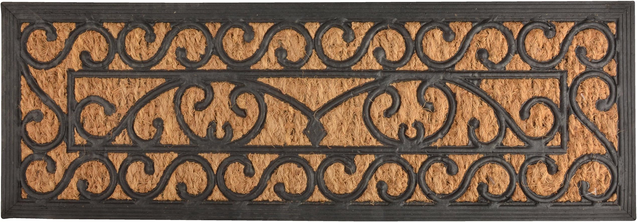 Esschert's Design RB168 Rubber Doormat and Coir, black/brown