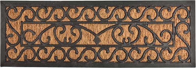 Esschert's Design RB168 Rubber Doormat and Coir, black/brown