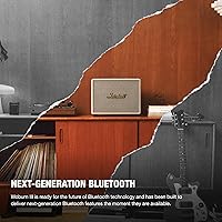 Vista 4 de Marshall Woburn III Bocina Bluetooth para el hogar - Sonido estéreo fuerte con controles de graves y agudos Alimentación mediante enchufe Crema