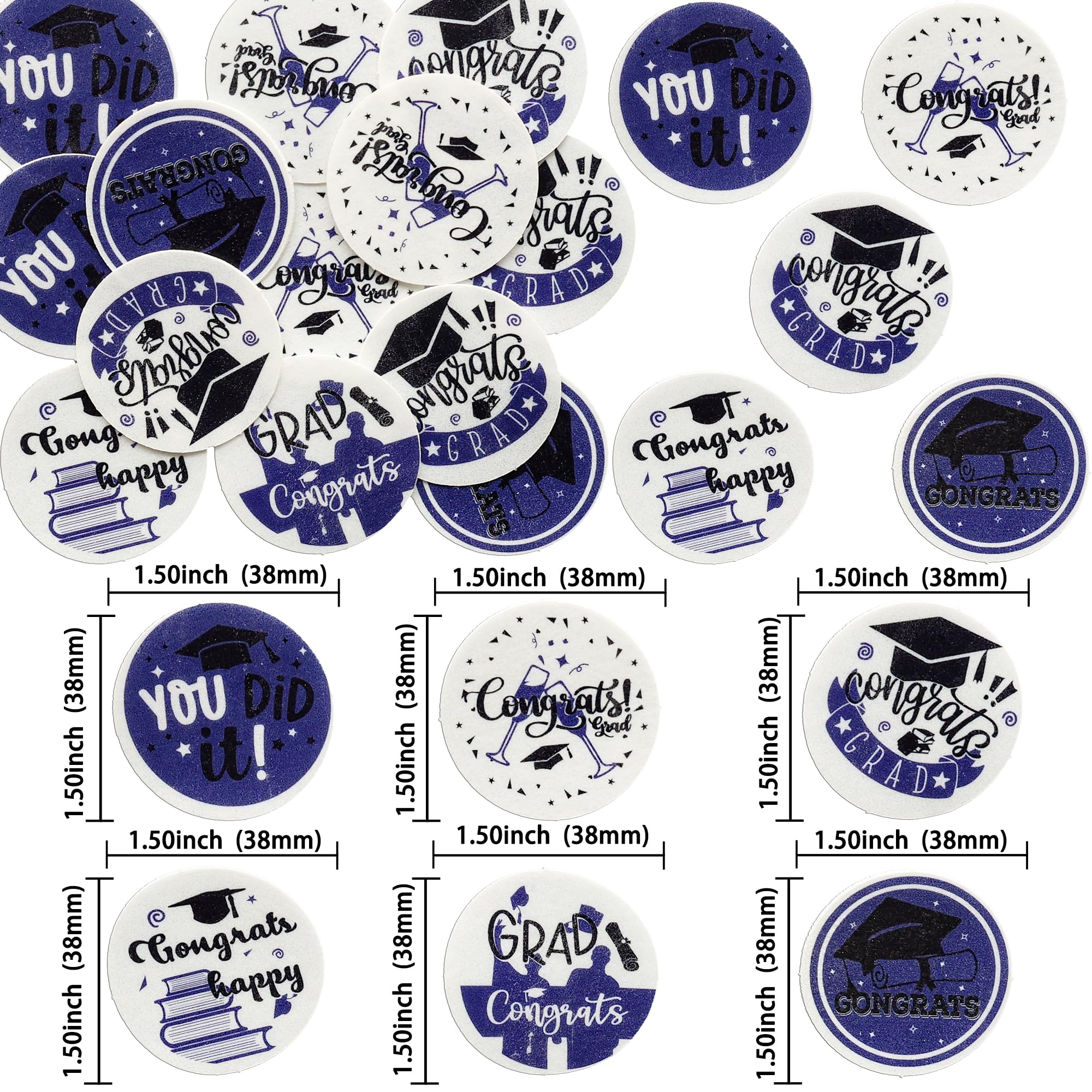 5 Decorazioni Per Cupcake Laurea 2025 CLISPEED - Topper Con Cappello E Diploma - Centrotavola Per Feste Di Laurea - Cartoncino Colorato, 15,9x13,4 Cm