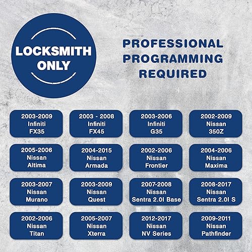 Miniatura 3 de 2 llaveros KeylessOption de repuesto para Nissan Rouge Murano 2002 2003 2004 2005 2006 2007 2008 2009 2010 2011 2012 2013 2014 2015 2016 2017