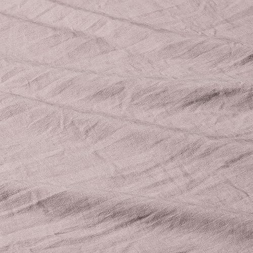 Miniatura 4 de Tienda Basics Juego de edredón de microfibra cepillada, extra suave con textura natural, 3 piezas, QueenMatrimonial, morado