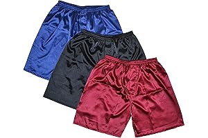 TONY & CANDICE Men's Satin Boxers Shorts Combo Pack Underwear