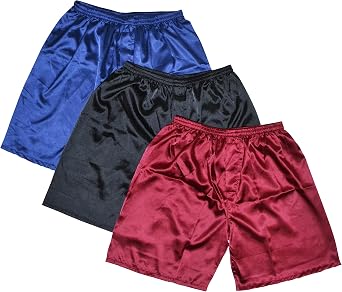 TONY AND CANDICE Mens Satin Boxers Shorts Combo Pack Underwear
