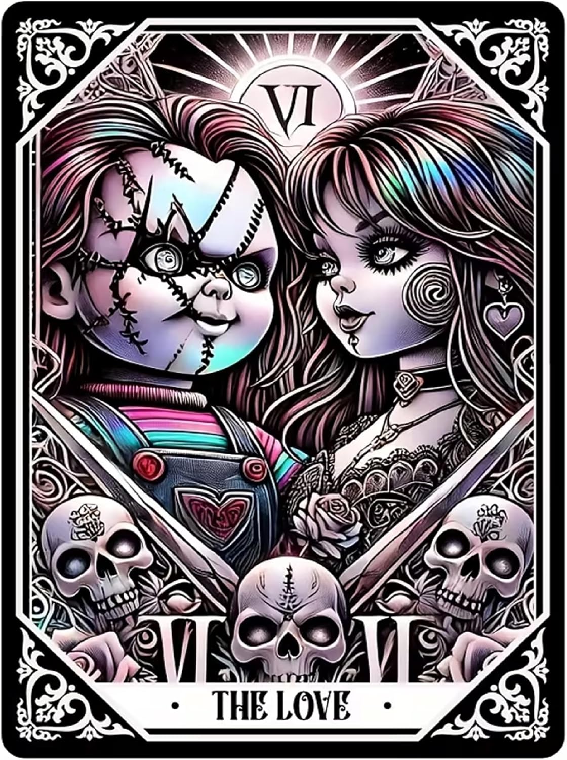 NEGEKFKX Horror Diamond Art Kits for Adults Beginners,Halloween Diamond Painting Kits for Adults,5D Full Drill DIY Diamond Dot Gem Art Kit Wall Home Decor Arts Craft 16x12 inch