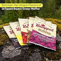 Vista 4 de UnTapped Waffles orgánicos de limón de 1.1 oz cada uno, caja de 16 – Snacks deportivos de resistencia endulzados con jarabe de arce real y limones