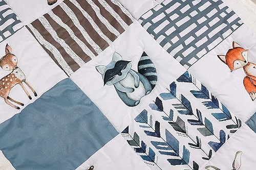 Miniatura 7 de PINNKKU Juego de ropa de cama de cuna de 3 piezas para niños, incluye falda de cuna, manta, sábana para cuna, ropa de cama de bebé para cuna,