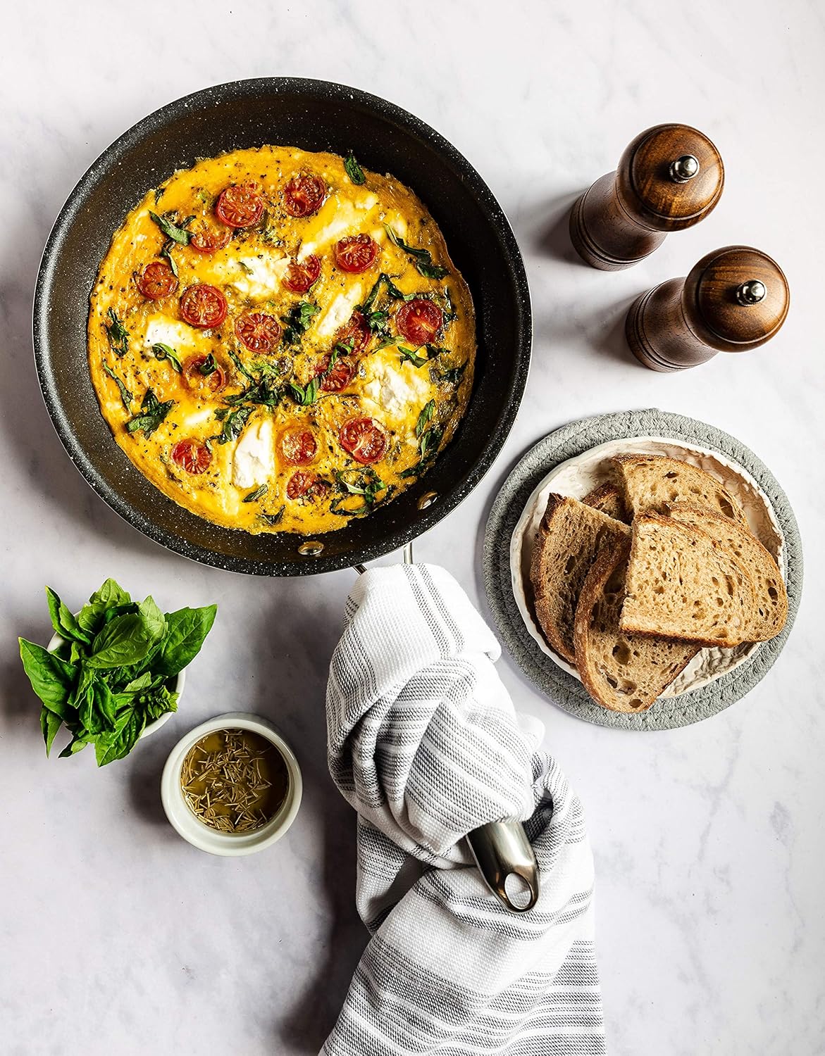 Granite Stone Professional Frying Pan Set, Hard Anodized Ultra Nonstick 10” & 11.5” Pro Chef’s Skillet Set, Durable Granite Surface Coated 3x and Infused with Minerals & Diamonds, Induction Capable…: Home & Kitchen