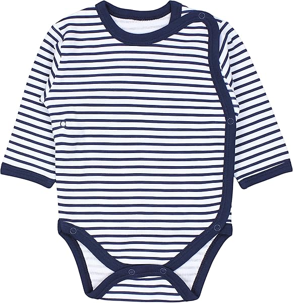 TupTam Baby Body Langarm – Wickelbody Langarm im 5er Pack aus Baumwolle für Mädchen und Jungen - 4
