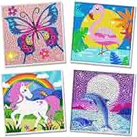 Kit Diamond Painting Per Bambini - 4 Pezzi Animali, Pittura Con Diamanti 5D, Regalo Creativo - Foto 7