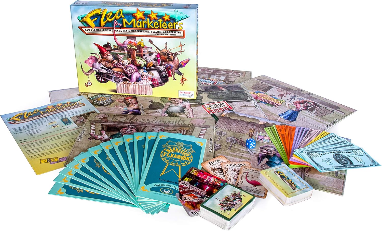 Gut Bustin' Games Flea Marketeers Board Game