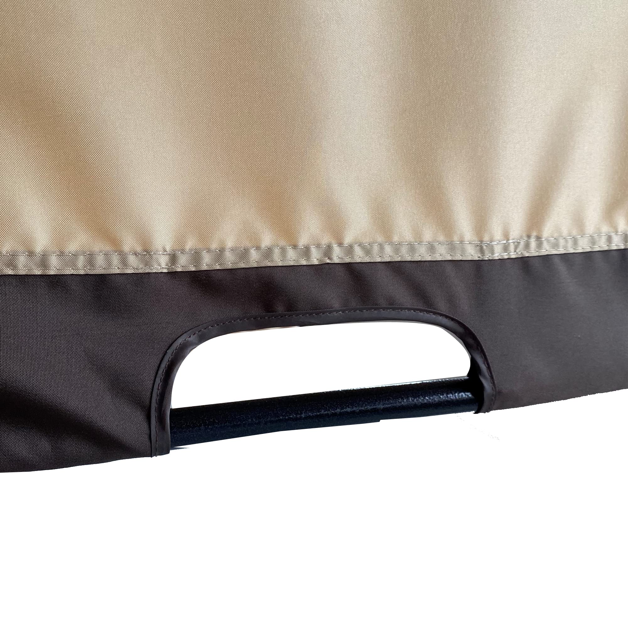 Tetto di ricambio per pergola curva, 3,6 x 2,7 m, impermeabile e resistente ai raggi UV, tenda da sole con tende laterali per terrazza e balcone, beige