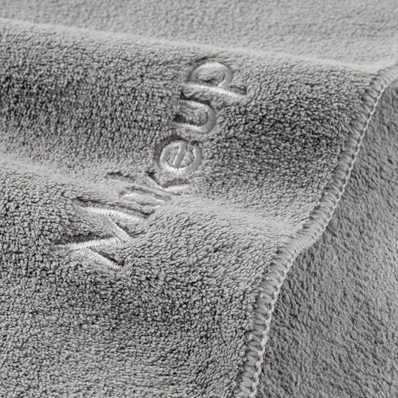 Arkwright Microfiber Makeup Remover Cloths, Pack of 6 Soft Coral Fleece Makeup Towels (13 x 13 in, Grey)